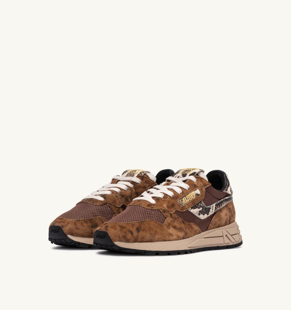 REELWIND LOW IN EVY LEOPARD AND SUMMER SAND NYLON AND SUEDE