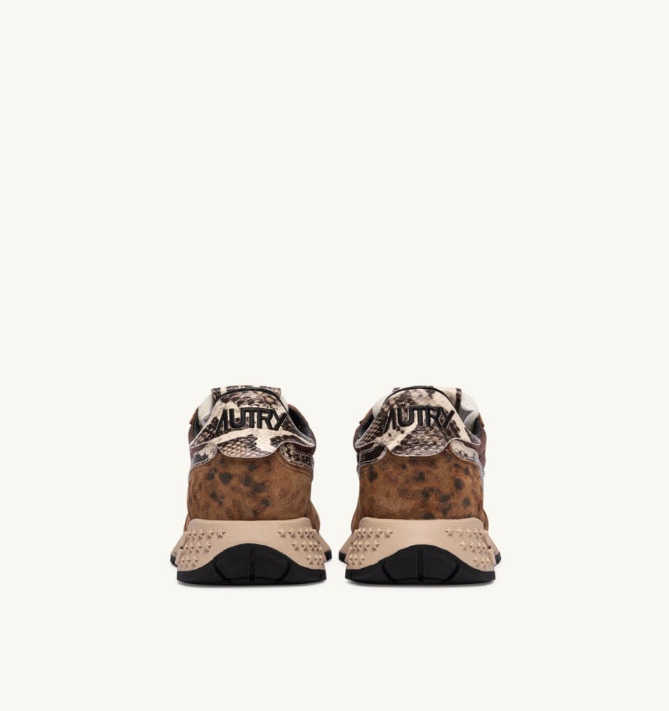 REELWIND LOW IN EVY LEOPARD AND SUMMER SAND NYLON AND SUEDE