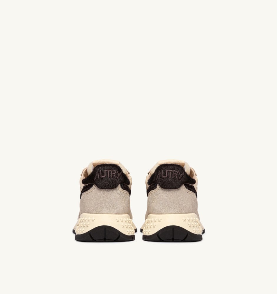 REELWIND LOW IN PLATINUM, RUTABAGA AND BROWN NYLON AND SUEDE