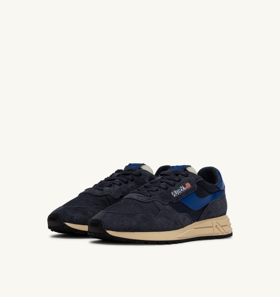 REELWIND LOW IN SPACE BLUE AND LAPIS BLUE NYLON AND SUEDE