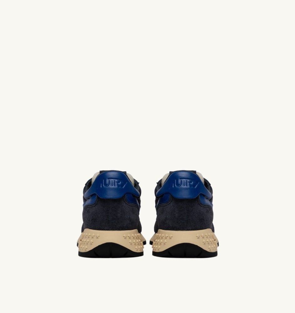 REELWIND LOW IN SPACE BLUE AND LAPIS BLUE NYLON AND SUEDE