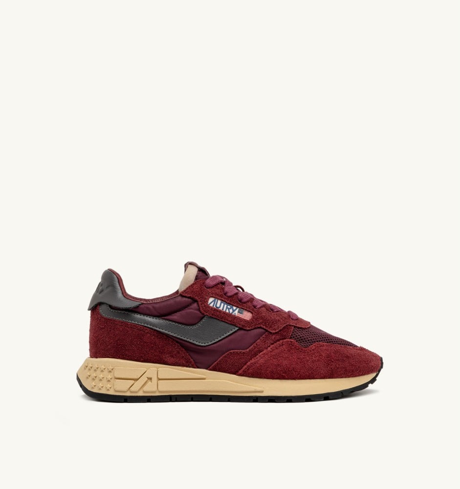 REELWIND LOW IN ROUNGE AND CORDOVAN NYLON SUEDE AND LEATHER