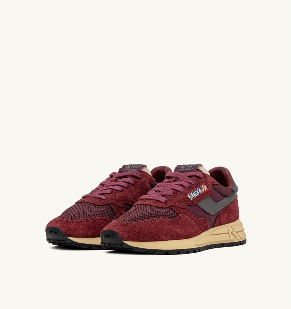 REELWIND LOW IN ROUNGE AND CORDOVAN NYLON SUEDE AND LEATHER
