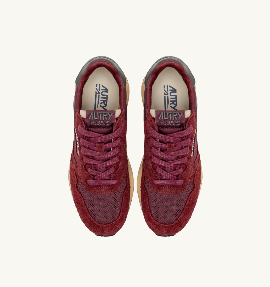 REELWIND LOW IN ROUNGE AND CORDOVAN NYLON SUEDE AND LEATHER