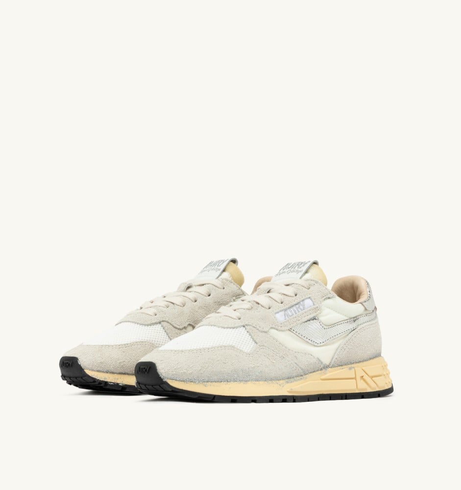REELWIND SUPER VINTAGE IN WHITE AND SILVER SUEDE AND NYLON