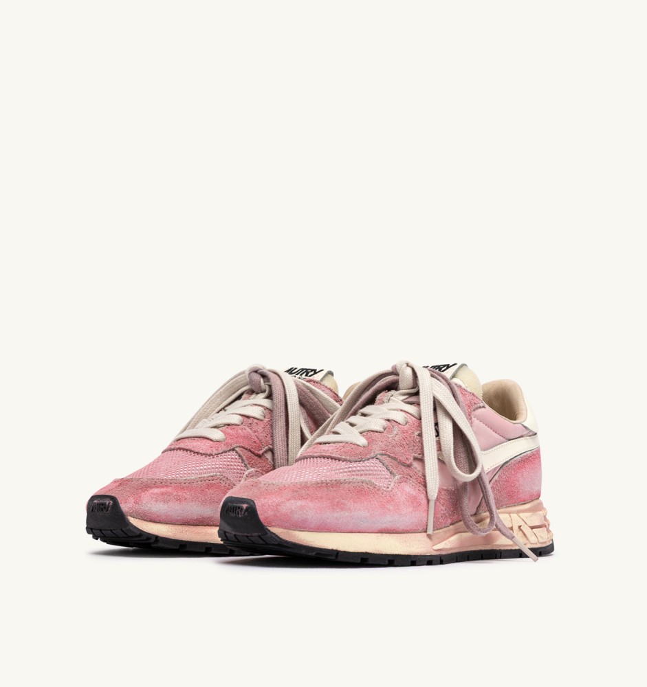REELWIND SUPER VINTAGE IN WHITE AND PINK SUEDE AND NYLON