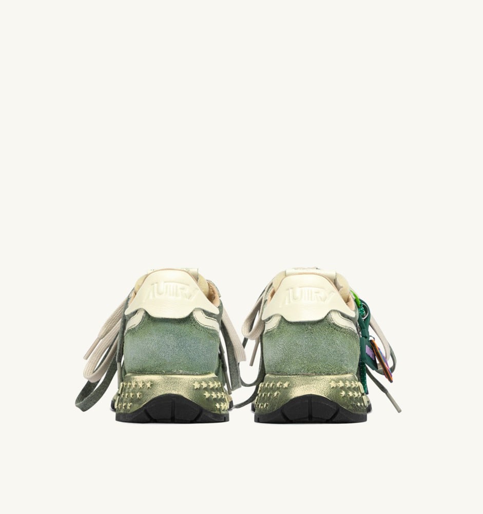 REELWIND SUPER VINTAGE IN LEPRECHAUN AND WHITE SUEDE AND NYLON