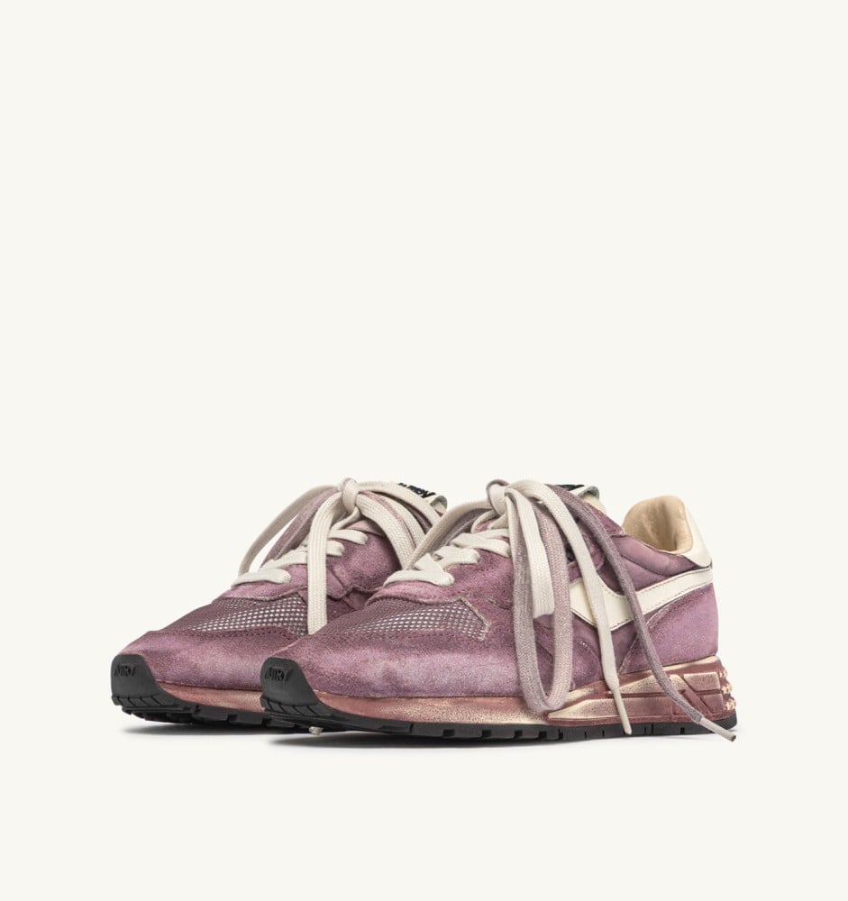 REELWIND SUPER VINTAGE IN WINDSOR WINE AND WHITE SUEDE AND NYLON