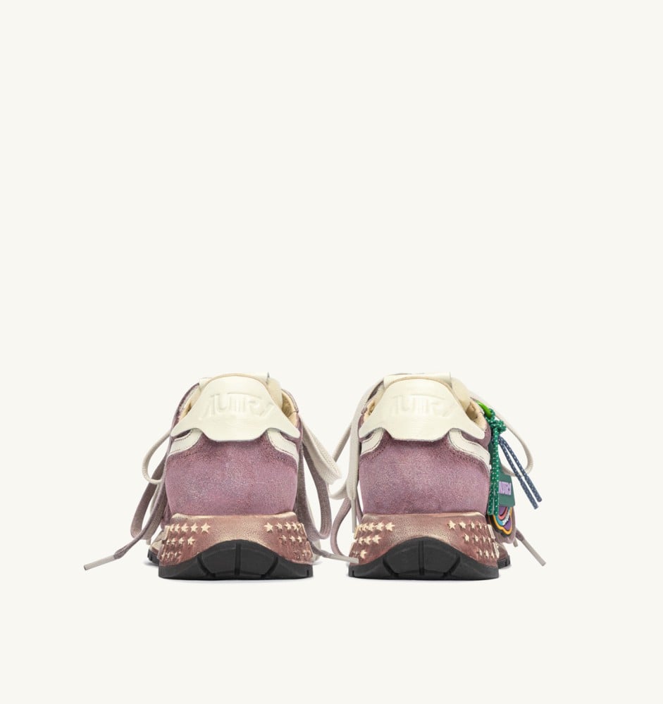 REELWIND SUPER VINTAGE IN WINDSOR WINE AND WHITE SUEDE AND NYLON