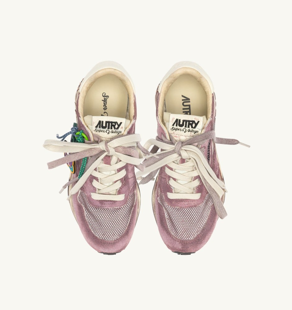 REELWIND SUPER VINTAGE IN WINDSOR WINE AND WHITE SUEDE AND NYLON