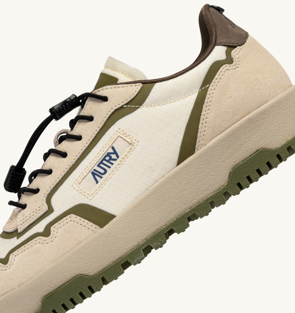WILDPACE LOW IN WIFE AND CHOCOLATE RIPSTOP NYLON AND SUEDE