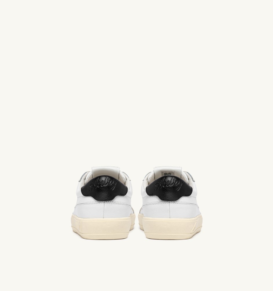 WINDSCAPE LOW IN WHITE AND BLACK LEATHER