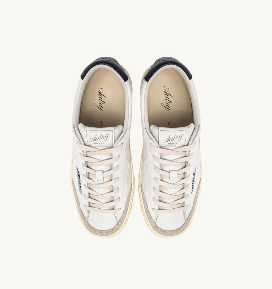 WINDSCAPE LOW IN WHITE AND SPACE LEATHER