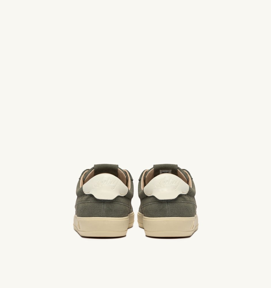 WINDSCAPE LOW IN SMOKED GREEN AND MARSHMALLOW SUEDE