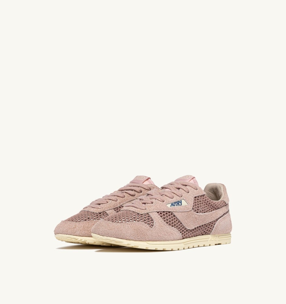 WINDSPIN IN SILK MESH AND SUEDE