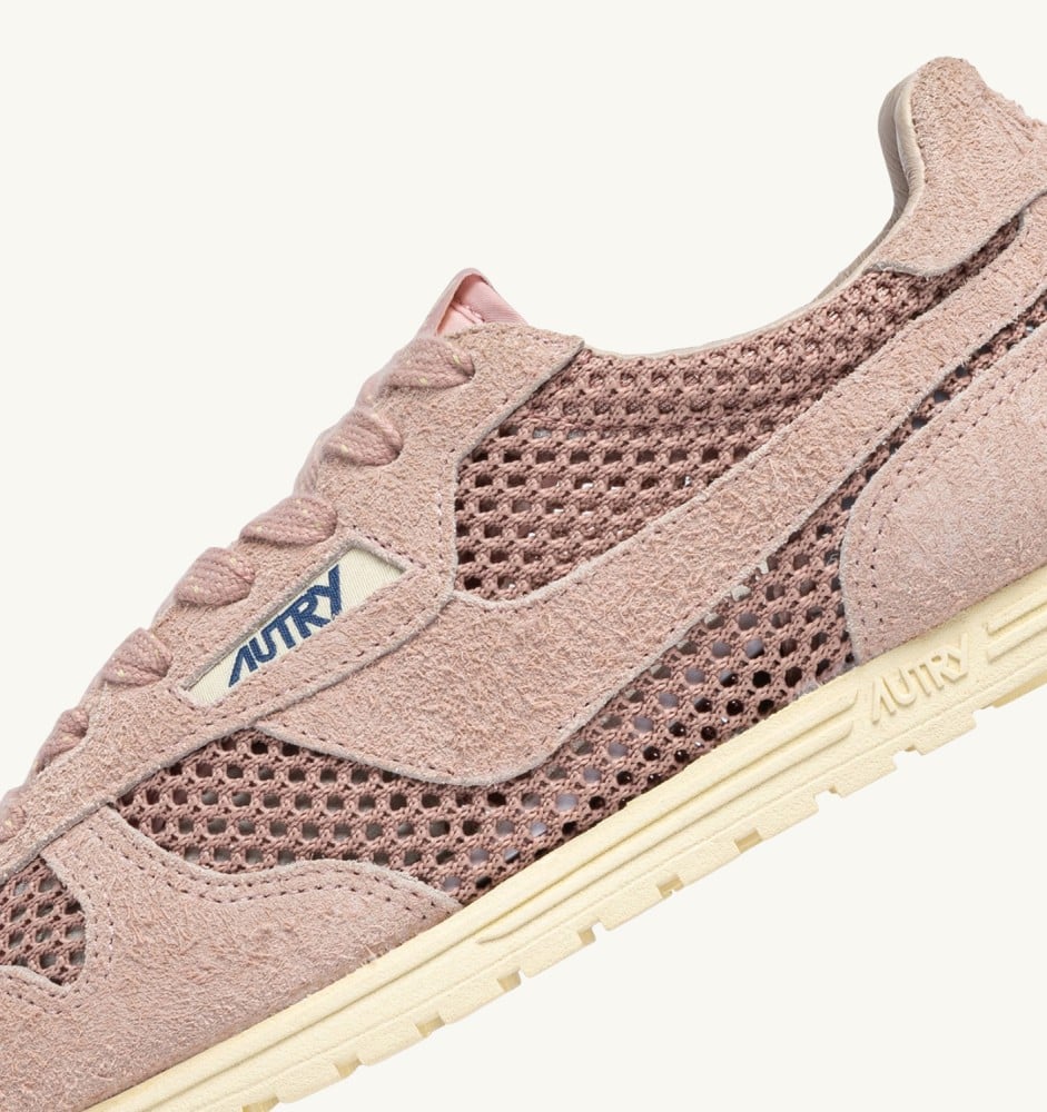 WINDSPIN IN SILK MESH AND SUEDE