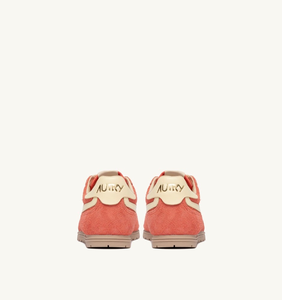 WINDSPIN IN BLUSH AND RUTABAGA SUEDE AND LEATHER