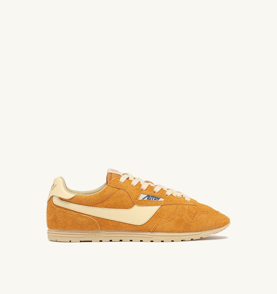 WINDSPIN IN SUEDE AND LEATHER COLOR CADMIUM AND RUTABAGA