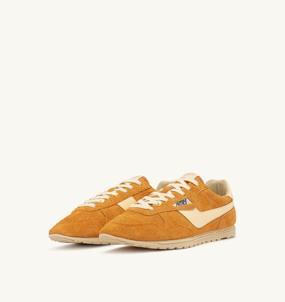 WINDSPIN IN SUEDE AND LEATHER COLOR CADMIUM AND RUTABAGA