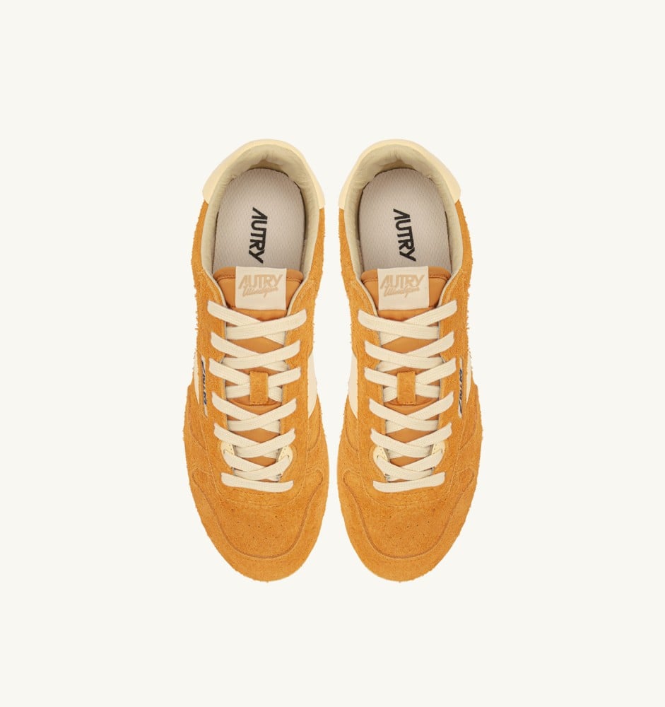 WINDSPIN IN SUEDE AND LEATHER COLOR CADMIUM AND RUTABAGA