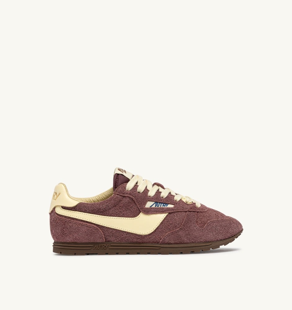 WINDSPIN IN CHIANTI AND RUTABAGA SUEDE AND LEATHER