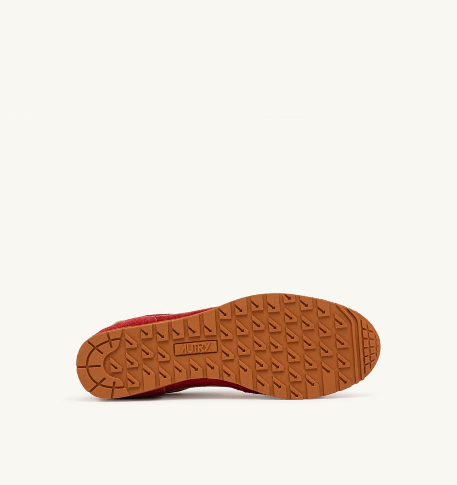 WINDSPIN IN SUEDE AND LEATHER COLOR IMPERIAL RED AND RUTABAGA