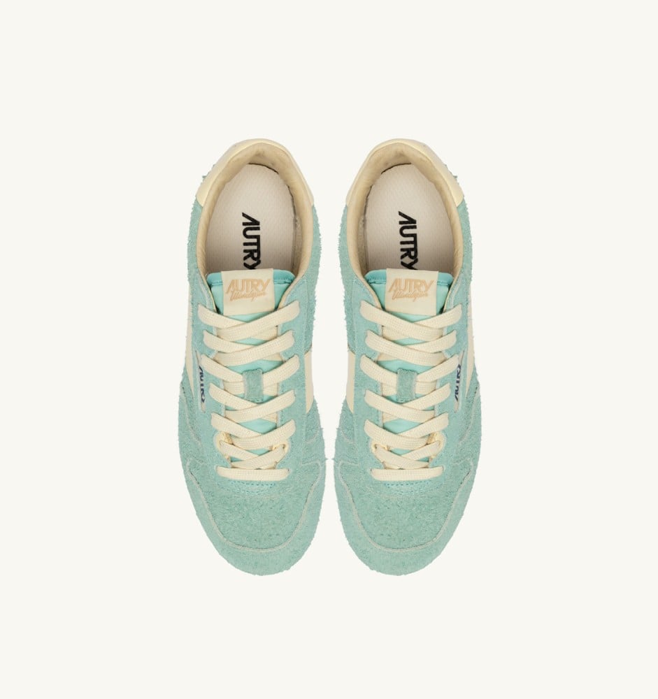 WINDSPIN IN JASMINE AND RUTABAGA SUEDE AND LEATHER