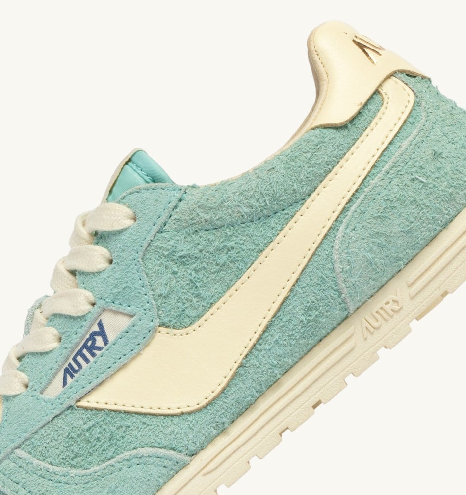 WINDSPIN IN JASMINE AND RUTABAGA SUEDE AND LEATHER