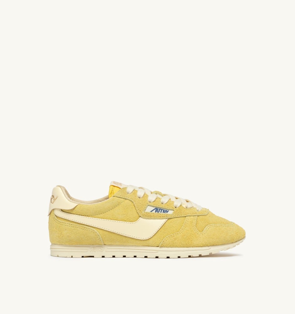 WINDSPIN IN MIMOSA AND RUTABAGA SUEDE AND LEATHER
