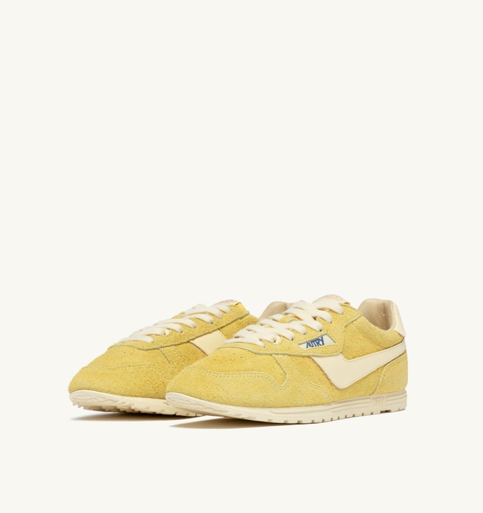 WINDSPIN IN MIMOSA AND RUTABAGA SUEDE AND LEATHER