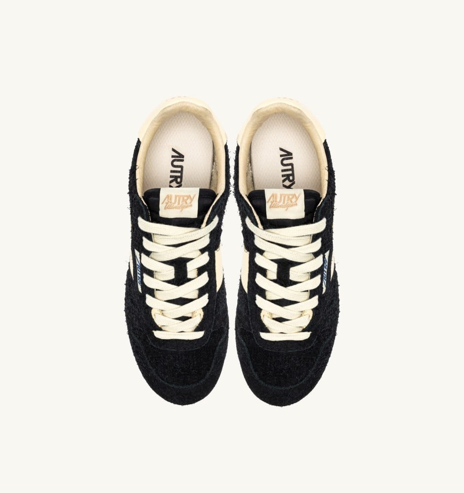 WINDSPIN IN BLACK AND RUTABAGA SUEDE AND LEATHER