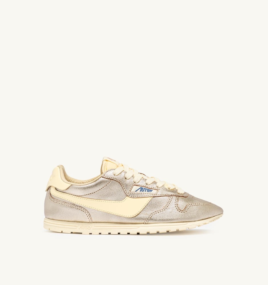 WINDSPIN IN PLATINUM AND RUTABAGA SUEDE AND LEATHER