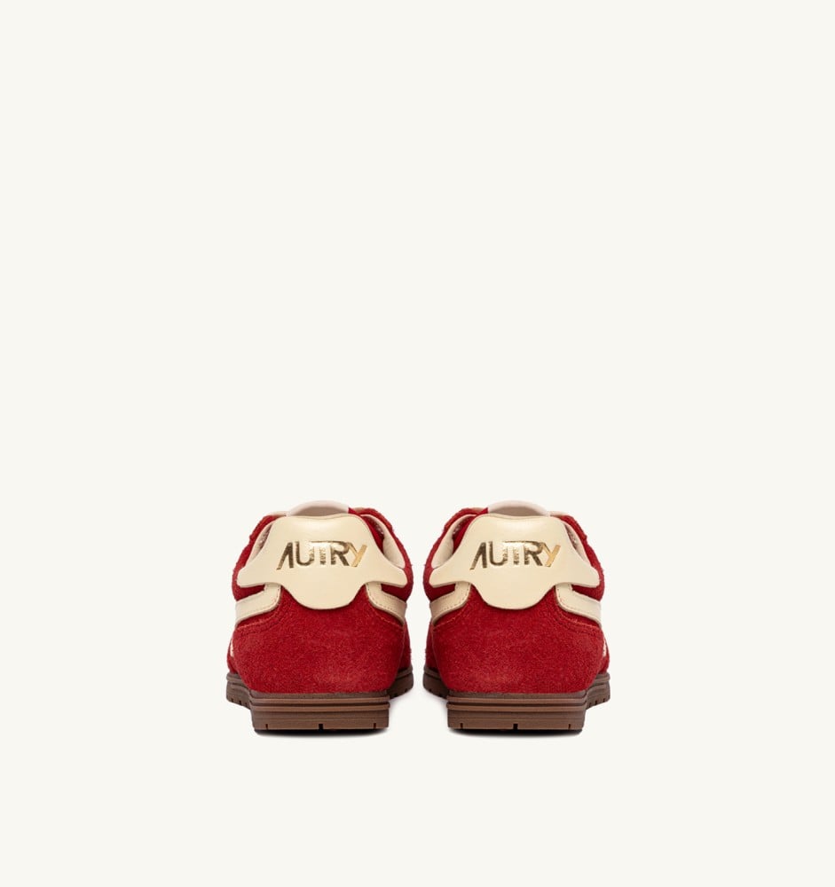 WINDSPIN IN RUBY AND RUTABAGA SUEDE AND LEATHER