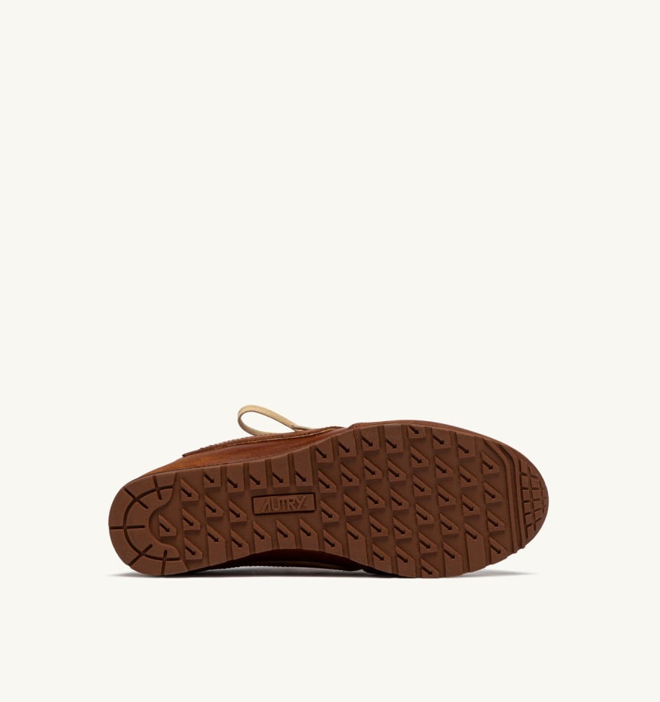 WINDSPIN MULE IN SHIRT BUFF AND AZURE LEATHER