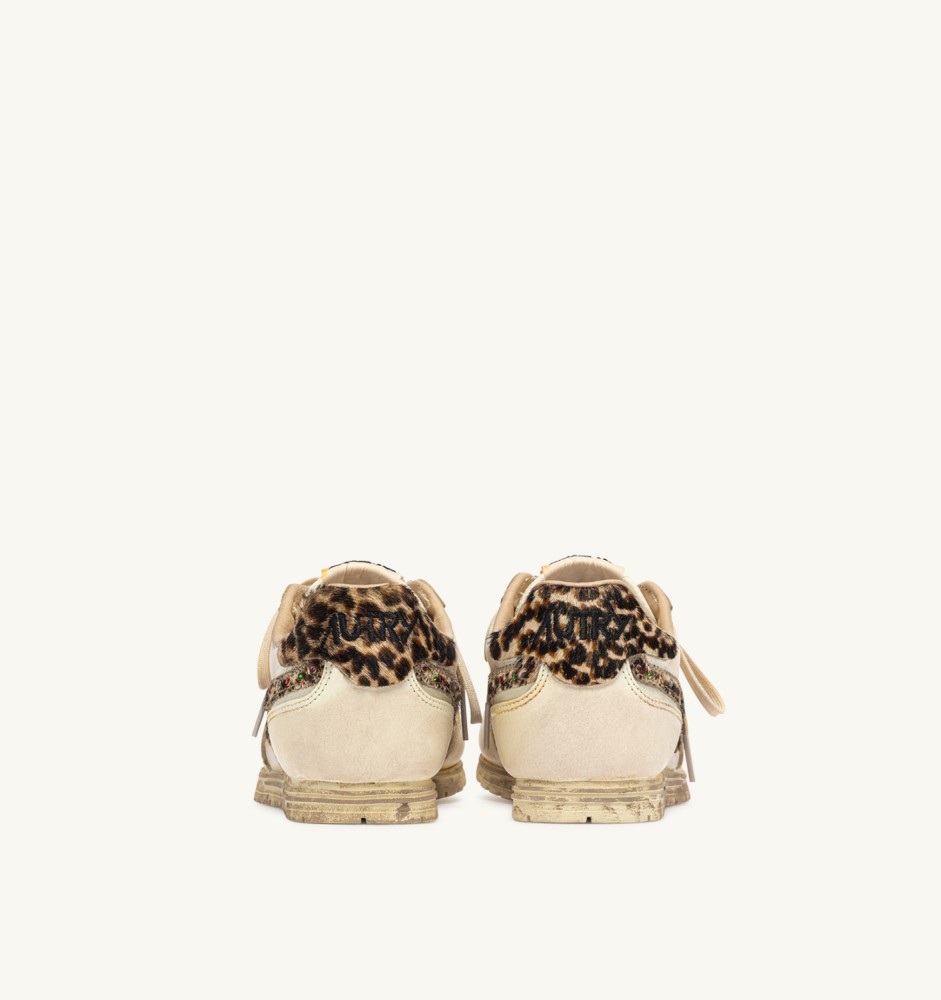 WINDSPIN SUPER VINTAGE IN MARSHMALLOW AND LEOPARD LEATHER