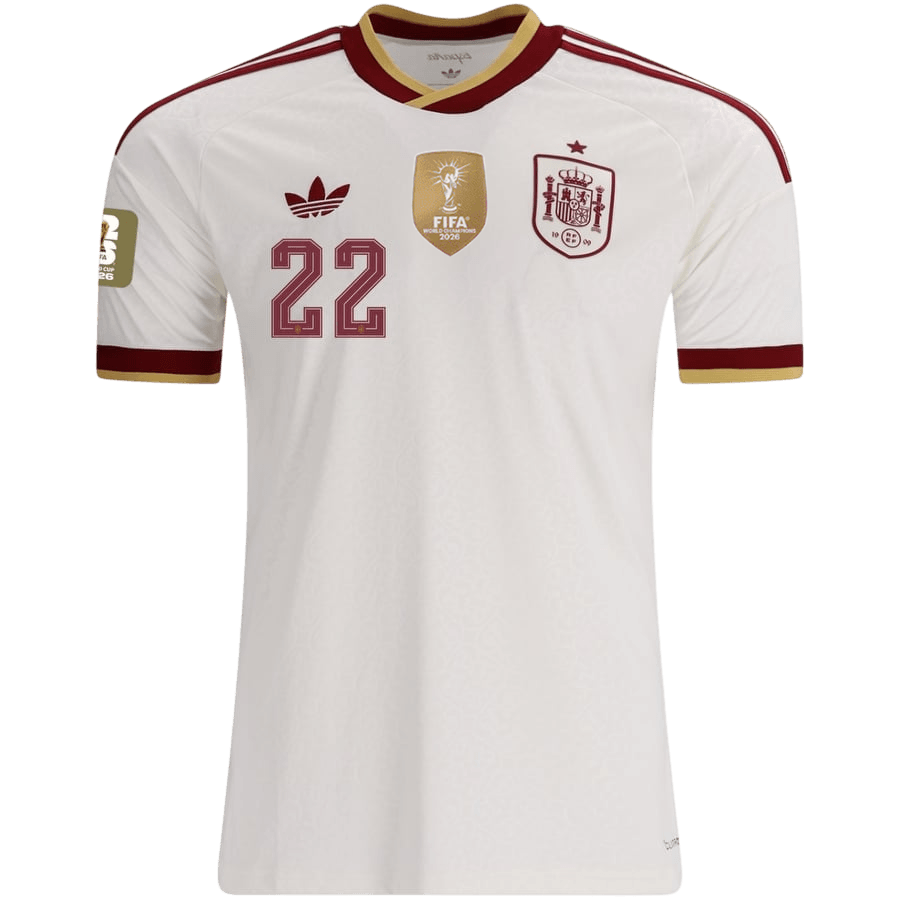 [Champion Edition] Spain World Cup Away Jersey 2026 - CUBARSÍ #22 (Player Version)