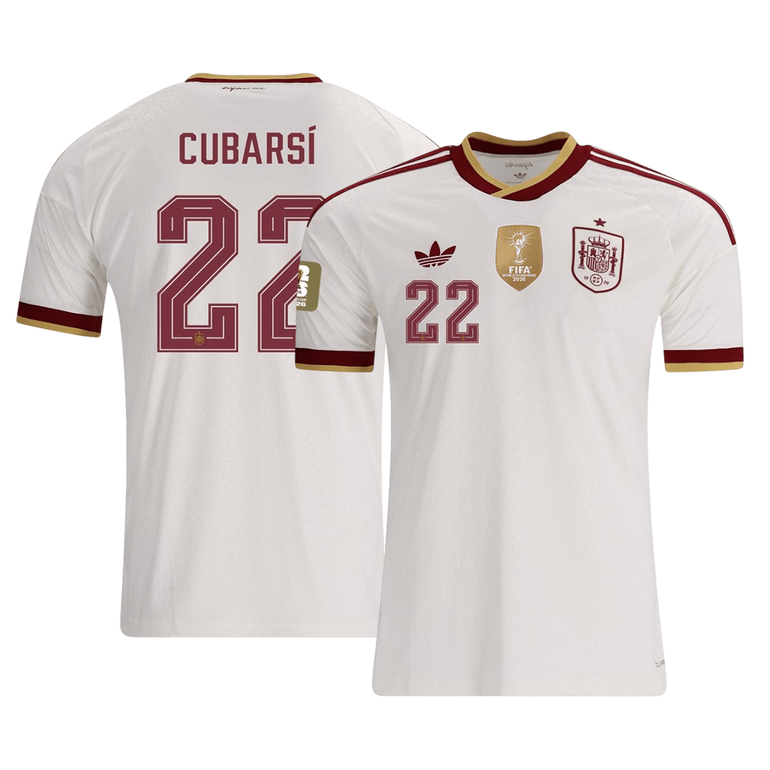 [Champion Edition] Spain World Cup Away Jersey 2026 - CUBARSÍ #22