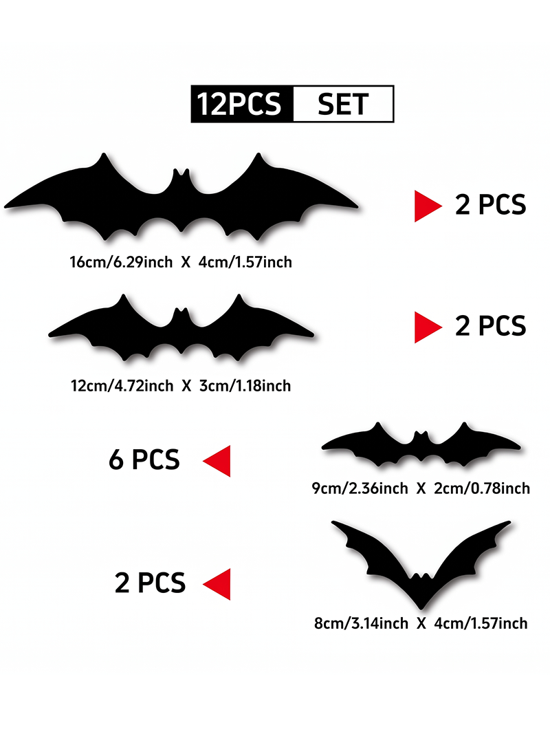 3D LED Bat Wall Decor | Colorful Glowing Halloween Bats