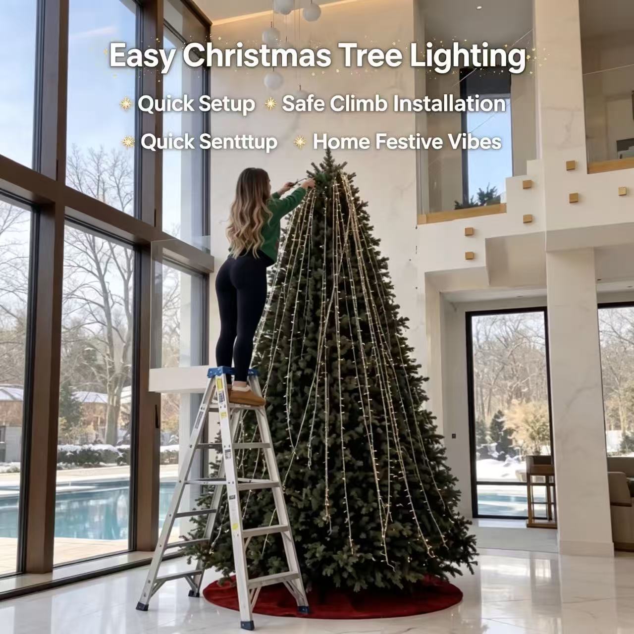 Christmas Tree String Lights For Holiday Decorations: Smart Rgb Led Tree Lights