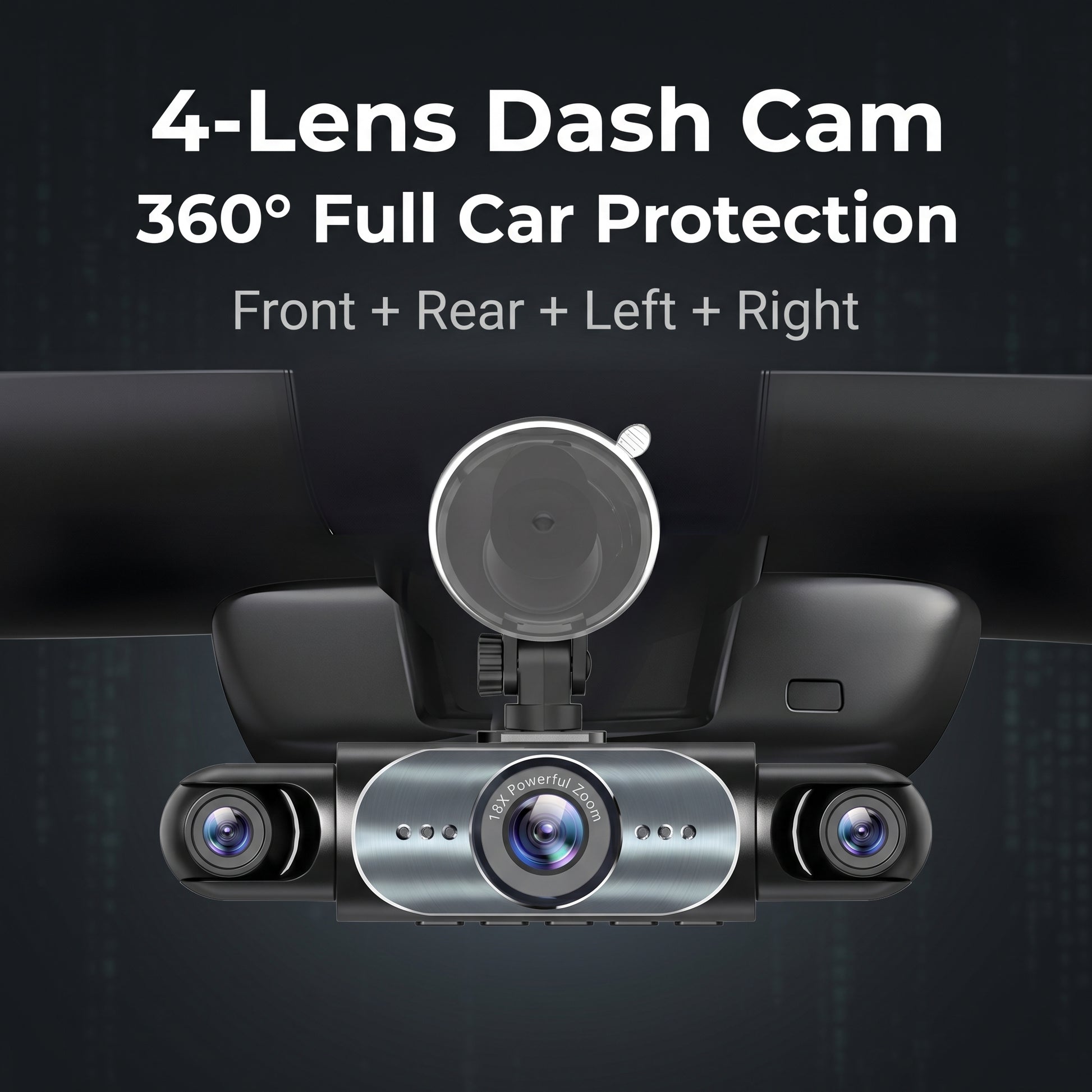 2-inch Four-lens Dash Cam
