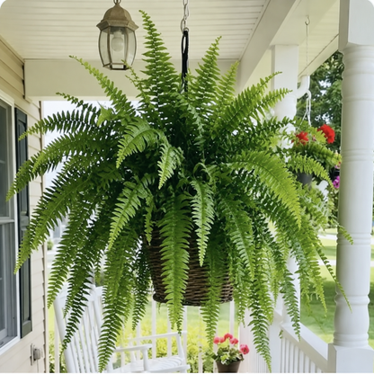 Large, Illuminated Artificial Boston Fern