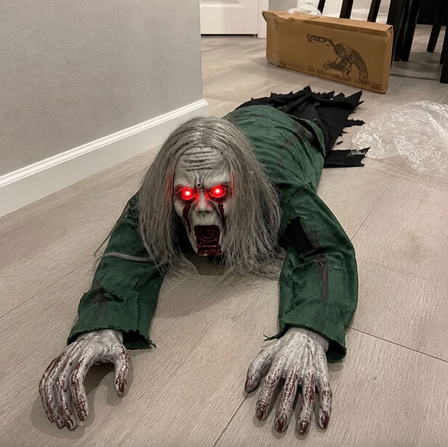 Halloween Decorations: Scary Motorized Crawling Ghost