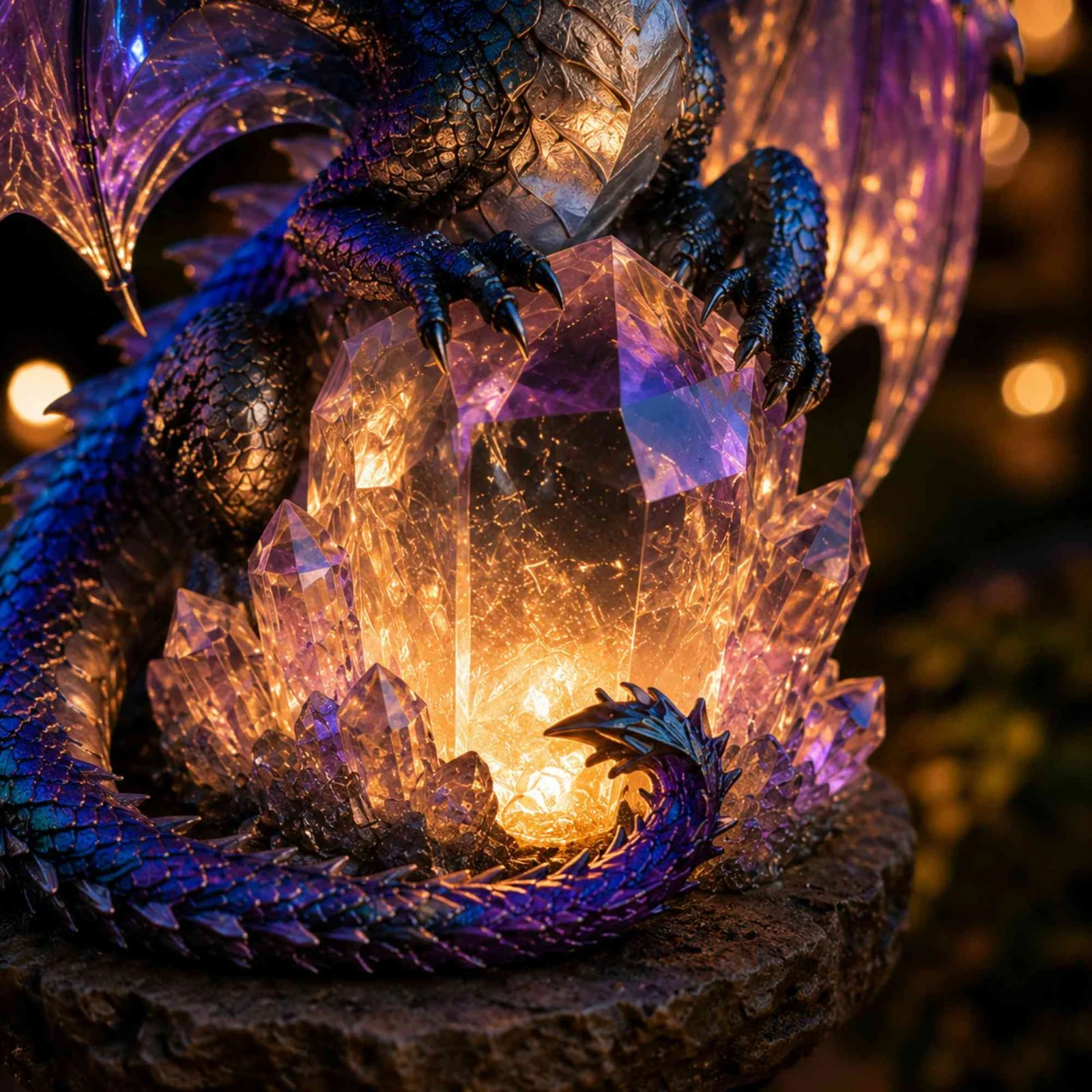 Dragon Legacy Golden Ember Edition Solar Gardenlight