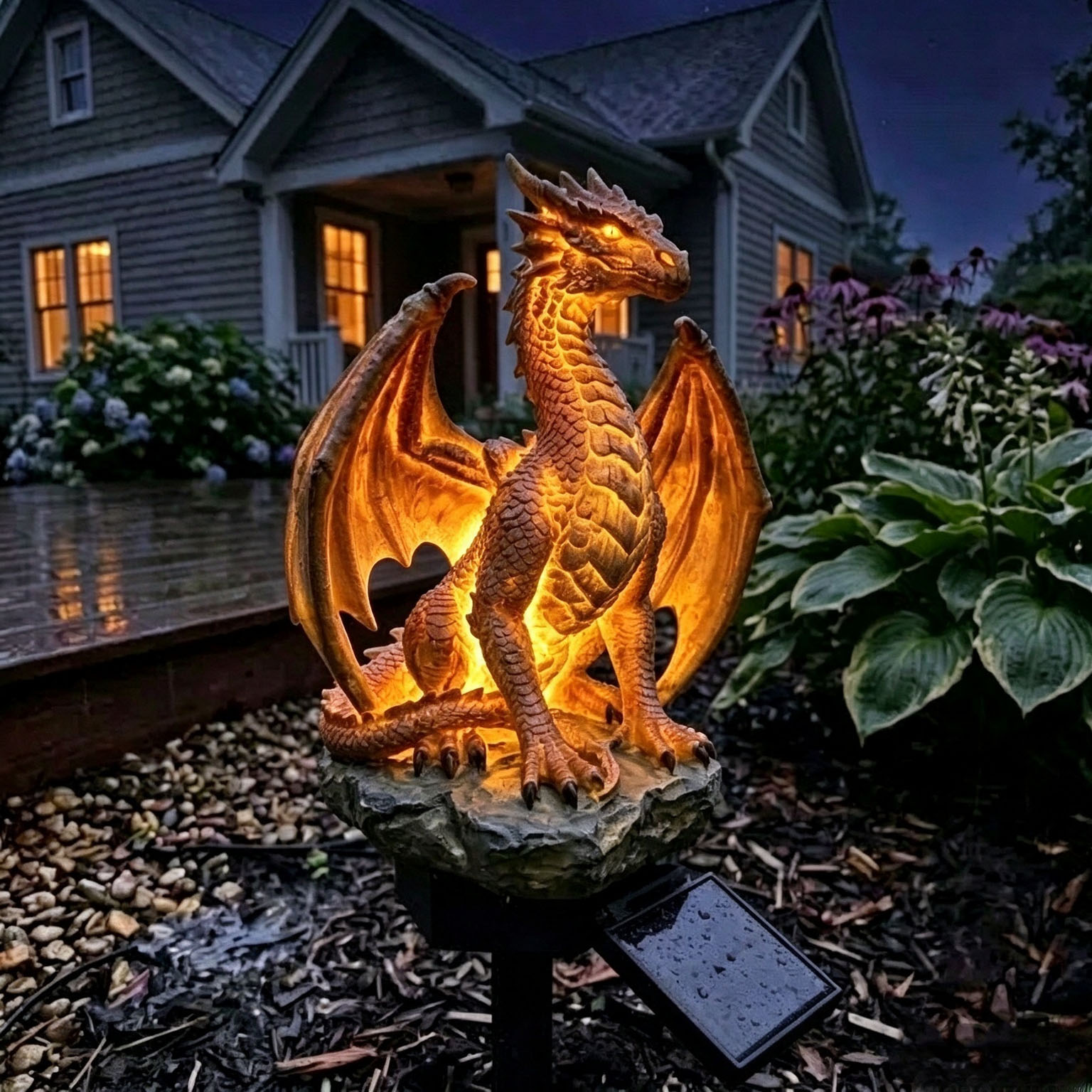 Dragon Legacy Golden Ember Edition Solar Gardenlight