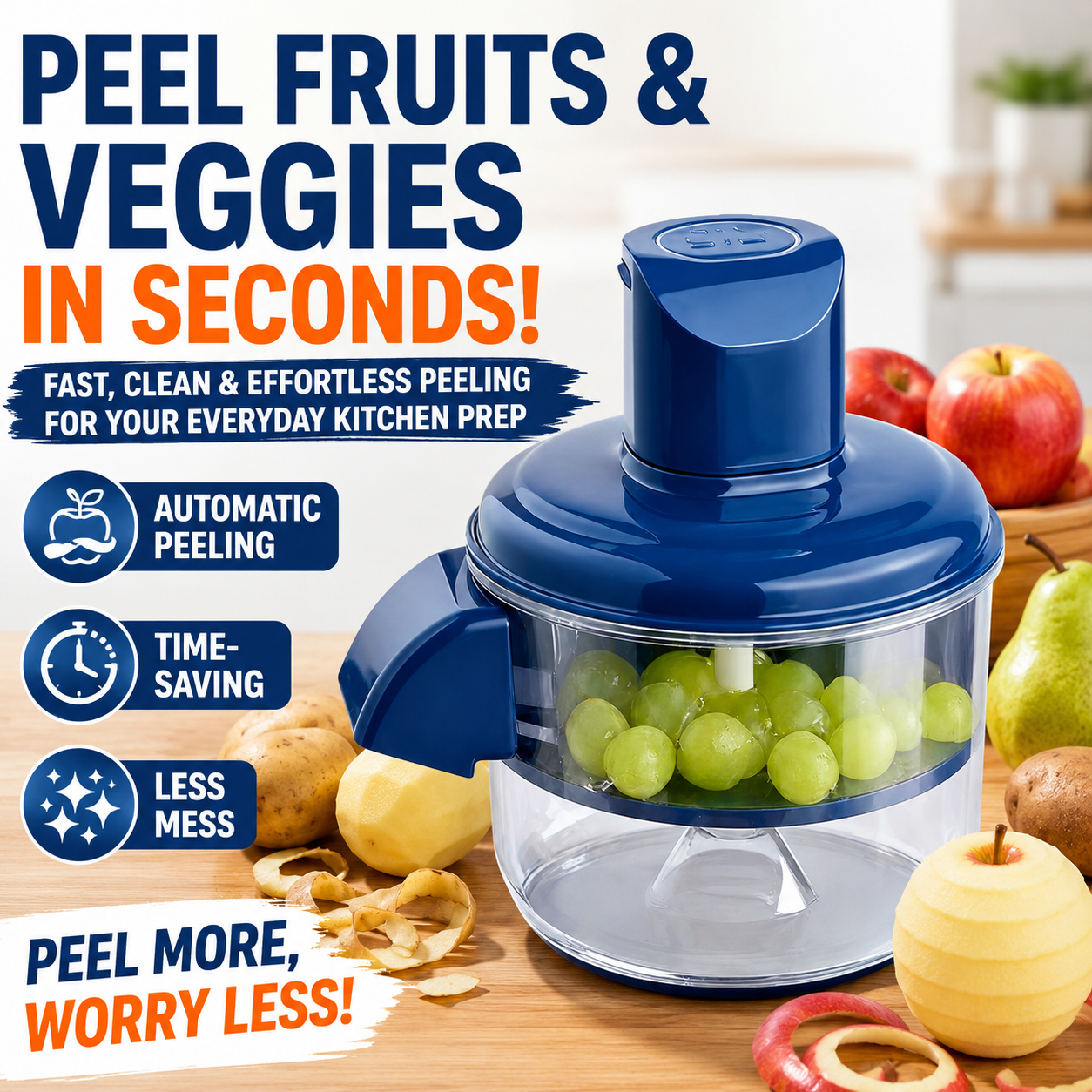 Electric fruit and vegetable peeler