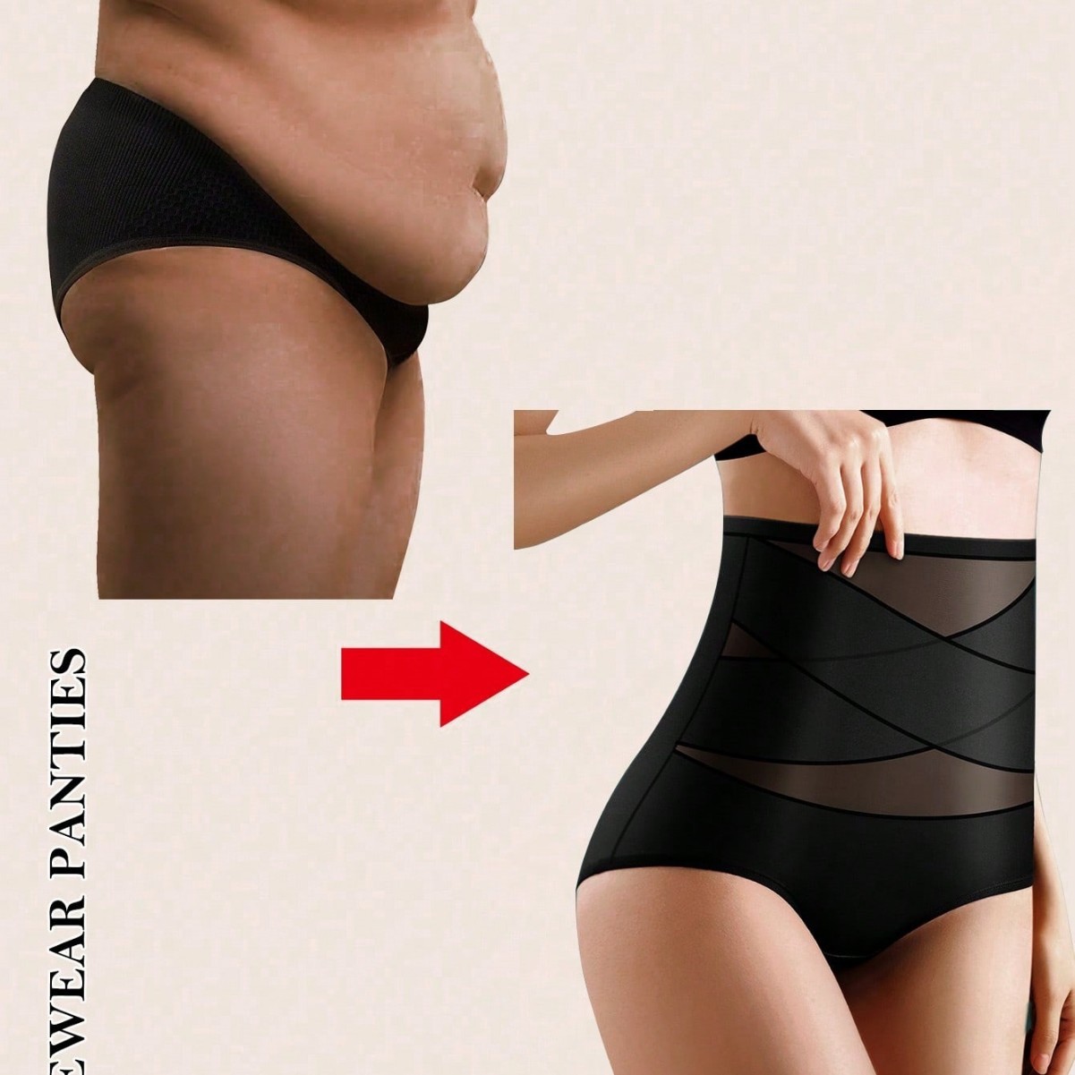 High Waisted Body Shaping Pants, Restrained Waist And Hip Lifting Underwear, Crossed Bandage And Abdominal Compression Pants