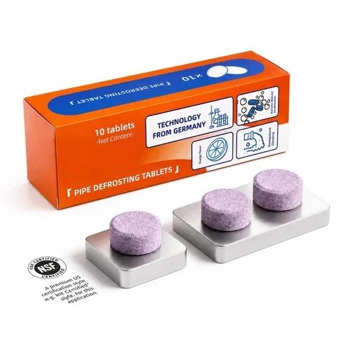 [Copy]Pipe Drano Foaming Cleaner, High-efficiency Dissolving Powder With Active Oxygen, Kitchen Sink Grease Remover & Toilet Clog Drain Cleaner, Effervescent Tablets, 10 Tablets/box
