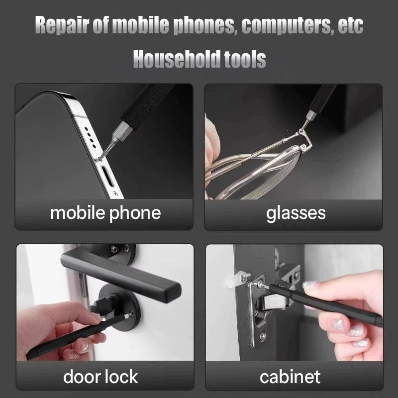 Screwdriver Set Hexagonal Triangle Small Notebook Disassembly Tool Combination Multifunctional 24 In One Screwdriver Head