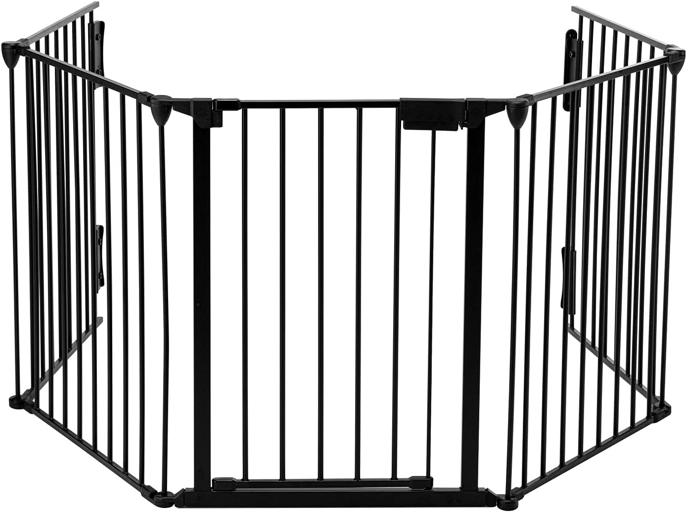 ANPOO 3-in-1 Child Gate, 118'' Extra Wide Dog Gate for House, Stairs, Fireplace, 30'' Tall Safety Play Yard with Door, Metal Pet Gate for Child & Pets, No Drill Easy Install, Fits 72''-118'' Openings