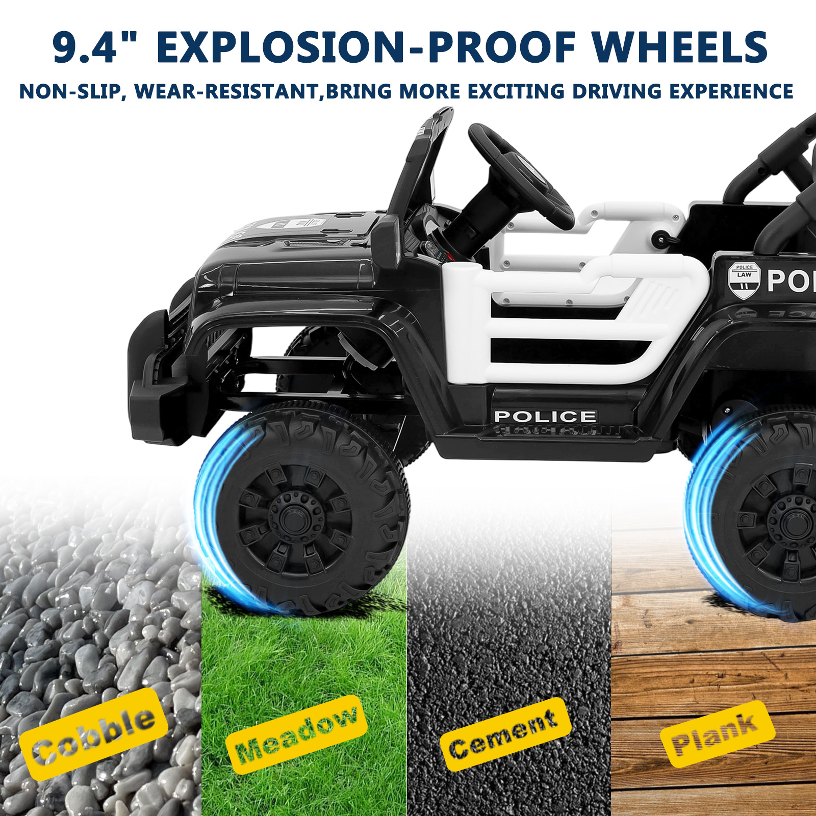ANPOO 12V Kids Powered Ride on Truck Car with Parent Remote Control, Electric Battery Powered Ride on Toys w/ 3-Speed, Suspension, LED Lights, Music, Bluetooth, MP3